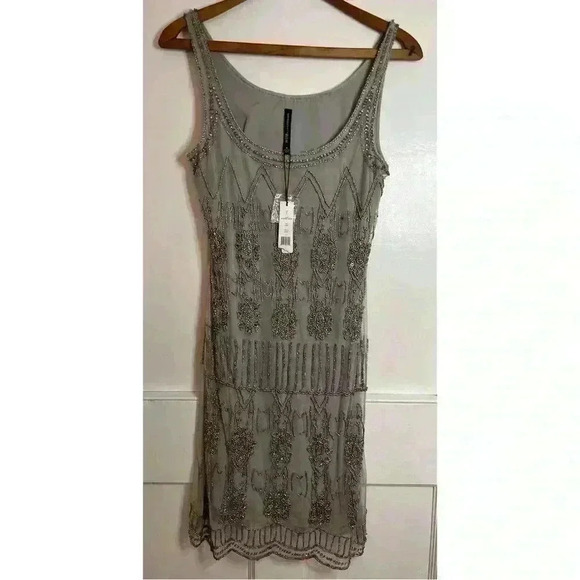 Walter Baker Dresses & Skirts - BNWT W118 Grey Beaded Dress  by Walter Baker Size Small